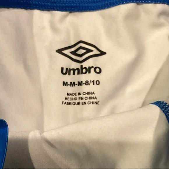 Umbro Compression Tights Boys Blue Stretch Training - Picture 5 of 7